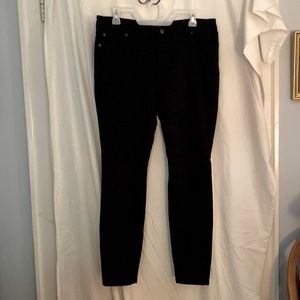 Amazon Essentials Black High Rise Skinny Ankle Stretch Jeans 14